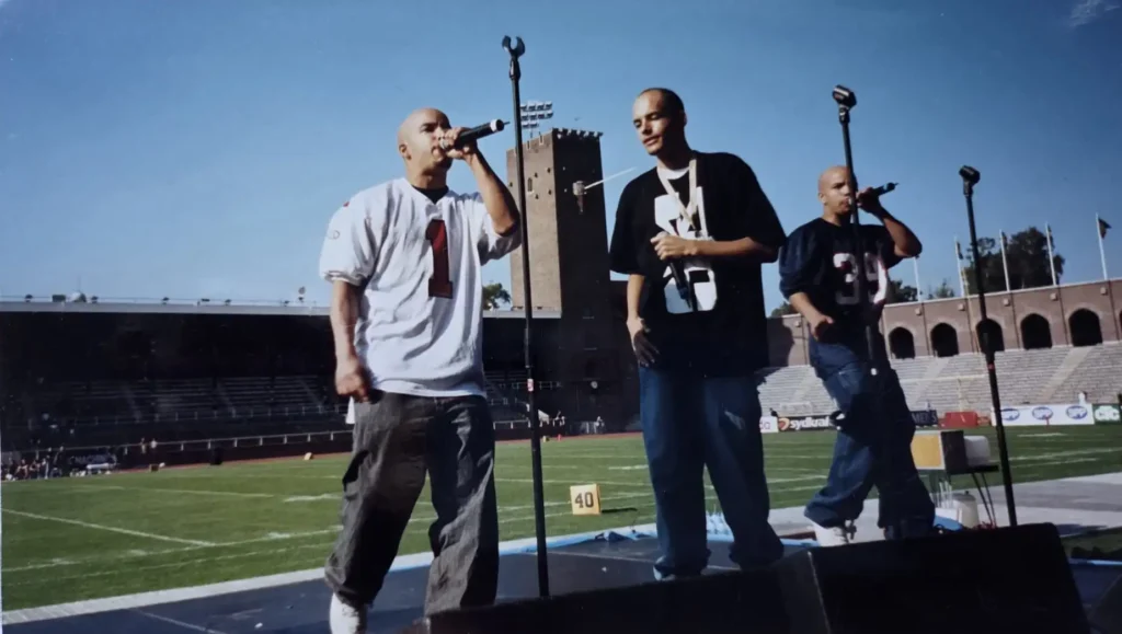 AFC & M. Caliste på scen på Stockholmsstadion 2004