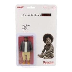 Notorious BIG ReAction Figure i vit kostym actionfigur från Super7.