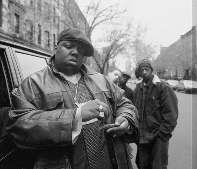 Stilren Notorious B.I.G. poster i storleken 70x55 cm med Biggie Smalls.