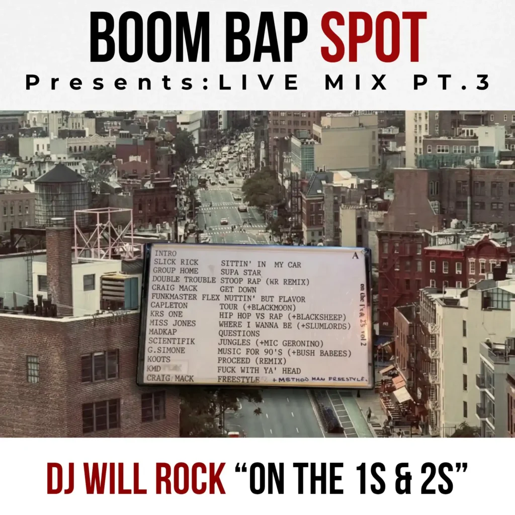 DJ Will Rock mixtape On the 1s and 2s Vol 2 omslag Boom Bap Spot