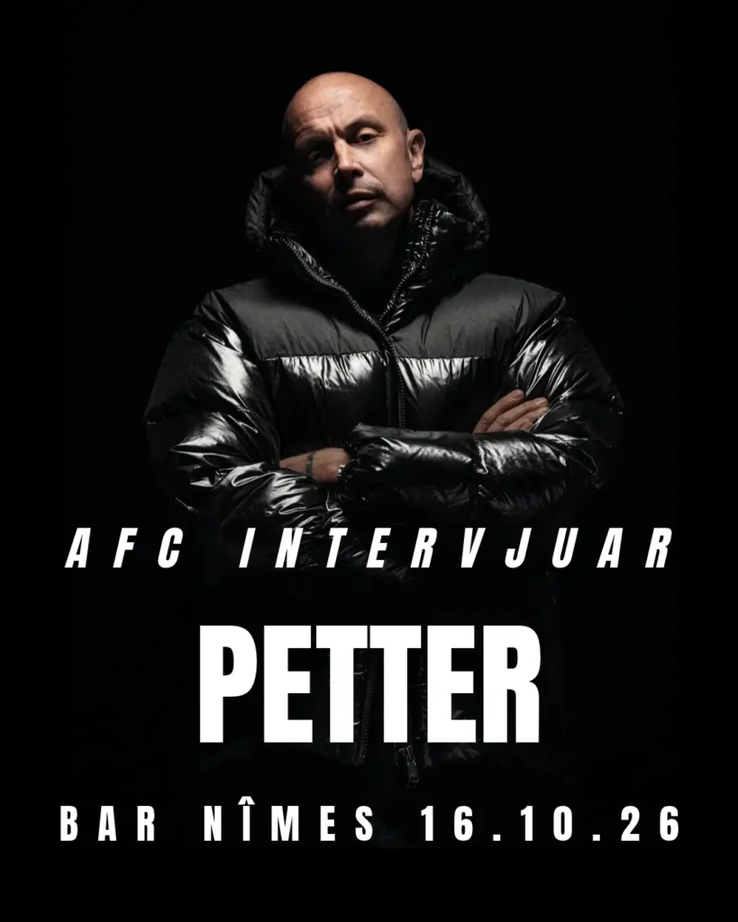 Mobilanpassad banner för AFC intervjuar Petter om albumet Bar Nîmes.